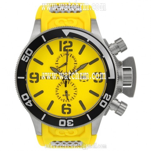 Invicta Corduba Collection Yellow Dial Yellow Polyurethane Strap Men's Watch 1054
