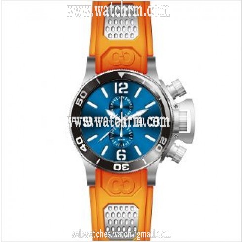 Invicta Corduba GMT Blue Dial Stainless Steel Orange Rubber Men's Watch 80222