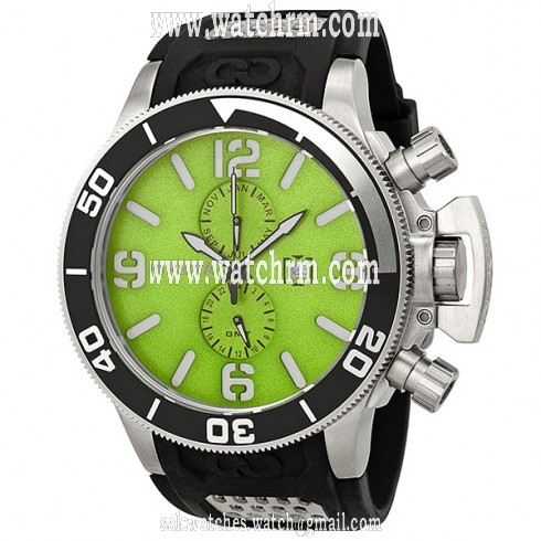 Invicta Corduba GMT Green Dial Stainless Steel Black Rubber Men's Watch 80206