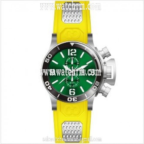 Invicta Corduba GMT Green Dial Stainless Steel Yellow Rubber Men's Watch 80220