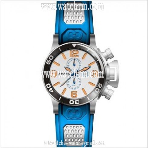 Invicta Corduba GMT Silver Dial Stainless Steel Blue Rubber Men's Watch 80207