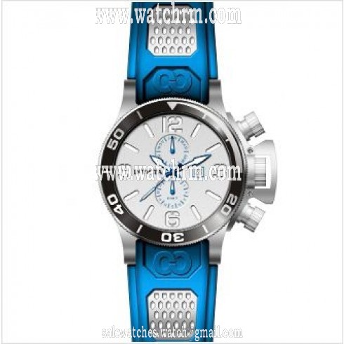 Invicta Corduba GMT Silver Dial Stainless Steel Blue Rubber Men's Watch 80208