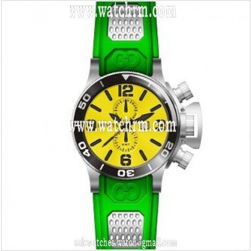 Invicta Corduba GMT Yellow Dial Stainless Steel Green Rubber Men's Watch 80211
