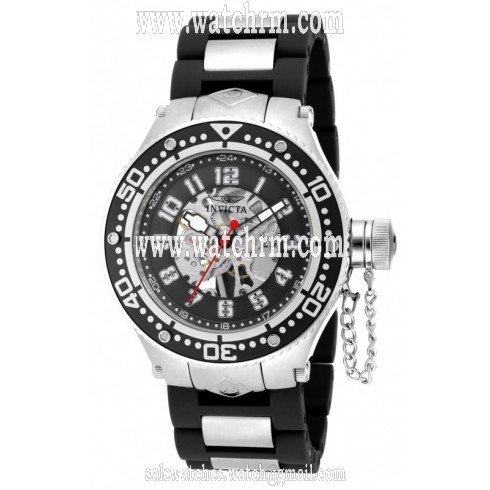 Invicta Corduba Mechanical Skelton Dial Black Polyurethane Men's Watch 17245
