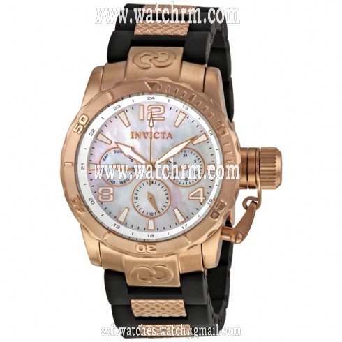 Invicta Corduba Mother of Pearl Black Polyurethane Ladies Watch 1703