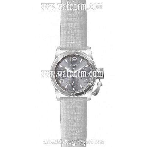 Invicta Corduba Multi-Function Grey Dial White Leather Ladies Watch 14794