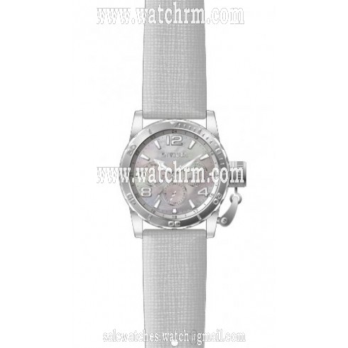 Invicta Corduba Multi-Function Silver Dial White Leather Ladies Watch 14796