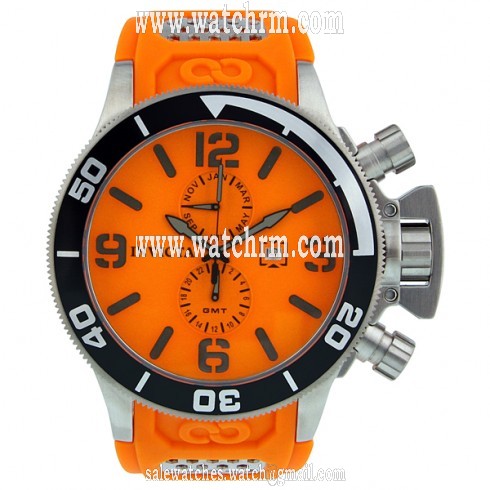Invicta Corduba Orange Dial Orange Polyurethane Strap Men's Diver Watch 1055