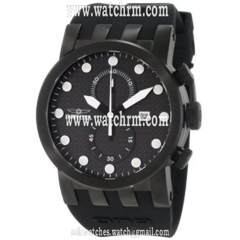 Invicta DNA Chronograph Black Carbon Fiber Dial Black Silicone Men's Watch 10427