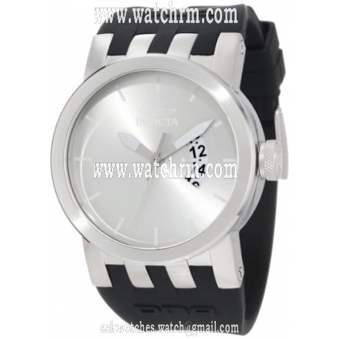 Invicta DNA Silver Dial Stainless Steel Black Rubber Men's Watch 10407
