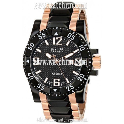 Invicta Excursion Black Dial  Two-tone Men's Watch 15482