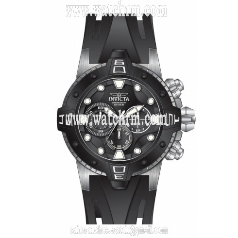 Invicta Excursion Chronograph Black Dial Black Polyurethane Men's Watch 14085