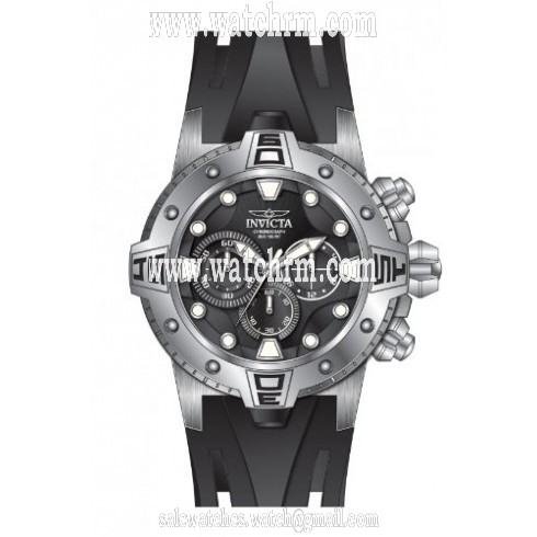 Invicta Excursion Chronograph Black Dial Black Polyurethane Men's Watch 14086