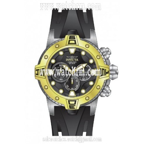 Invicta Excursion Chronograph Black Dial Black Polyurethane Men's Watch 14087