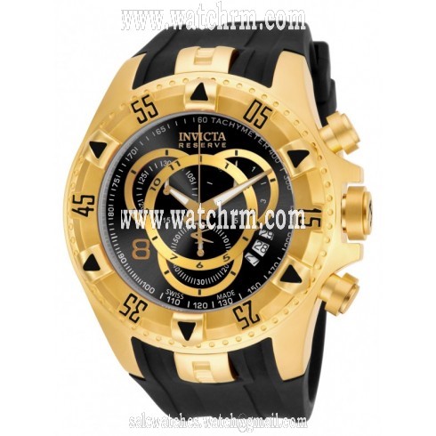Invicta Excursion Chronograph Black Dial Black Polyurethane Men's Watch 80639