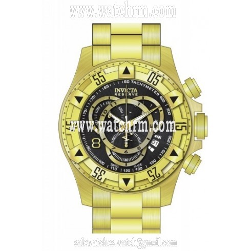 Invicta Excursion Chronograph Black Dial Gold-plated Men's Watch 80624