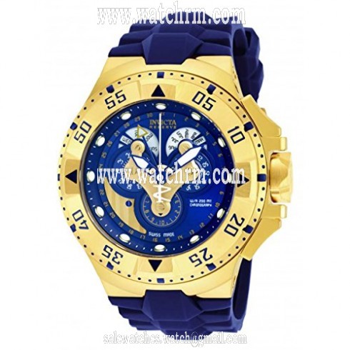 Invicta Excursion Chronograph Blue Dial Blue Polyurethane Men's Watch 18558