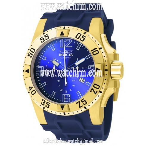 Invicta Excursion Chronograph Blue Dial Blue Silicone Men's Watch 11903