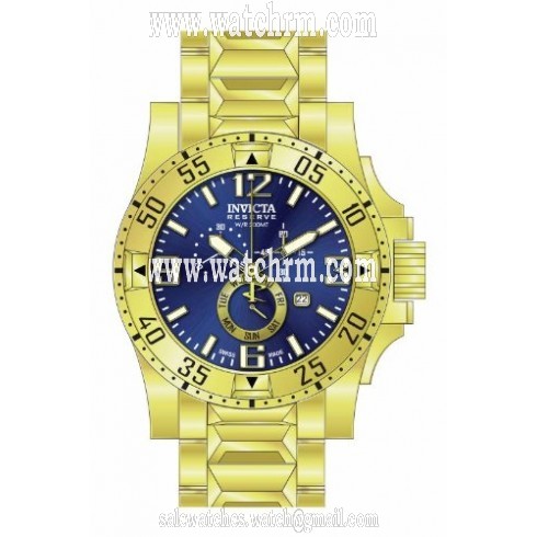 Invicta Excursion Chronograph Blue Dial Gold Ion-plated Men's Watch 15329
