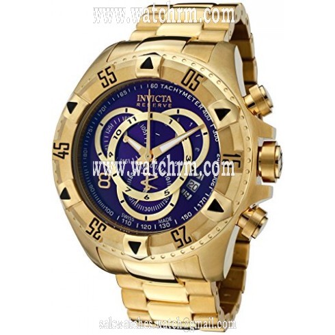 Invicta Excursion Chronograph Blue Dial Gold-plated Men's Watch 6469