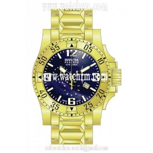 Invicta Excursion Chronograph Blue Dial Gold-plated Men's Watch 80558