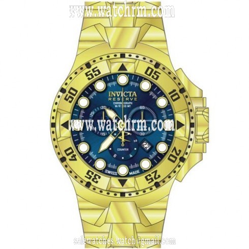 Invicta Excursion Chronograph Blue Dial Yellow Gold-plated Men's Watch 16679