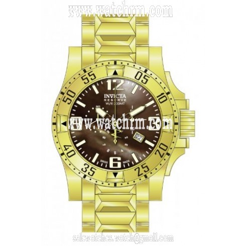 Invicta Excursion Chronograph Brown Dial Yellow Gold-plated Men's Watch 80559