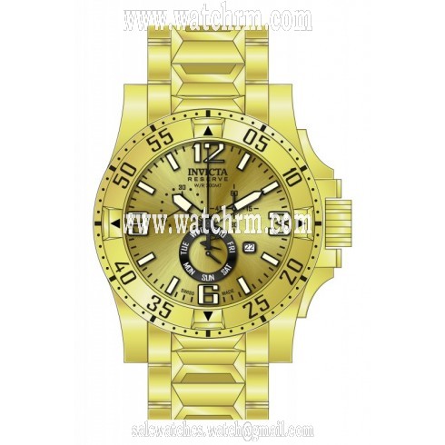 Invicta Excursion Chronograph Gold Dial Gold Ion-plated Men's Watch 15327