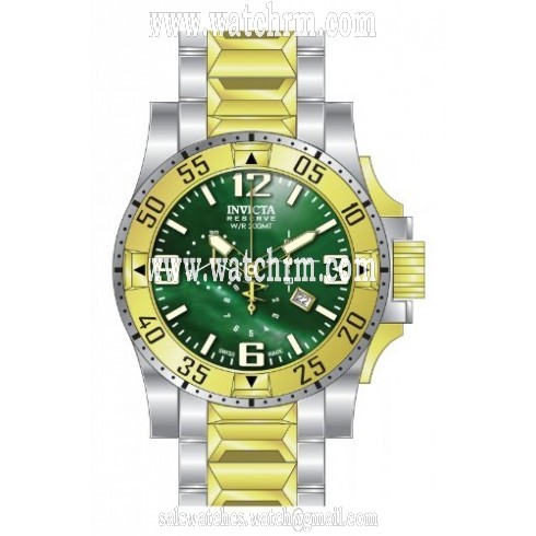 Invicta Excursion Chronograph Green Dial Two-tone Men's Watch 80389