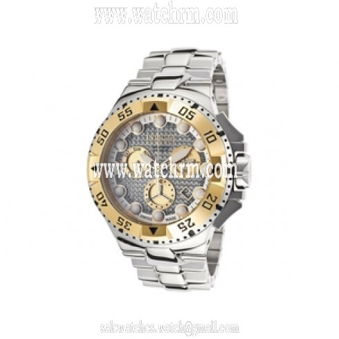 Invicta Excursion Chronograph Grey Carbon Fiber Dial Stainless Steel Men's Watch 15981