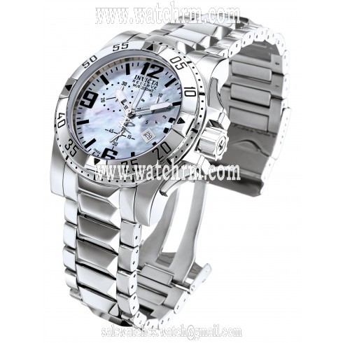 Invicta Excursion Chronograph Mother of Pearl Dial Stainless Steel Men's Watch 6259