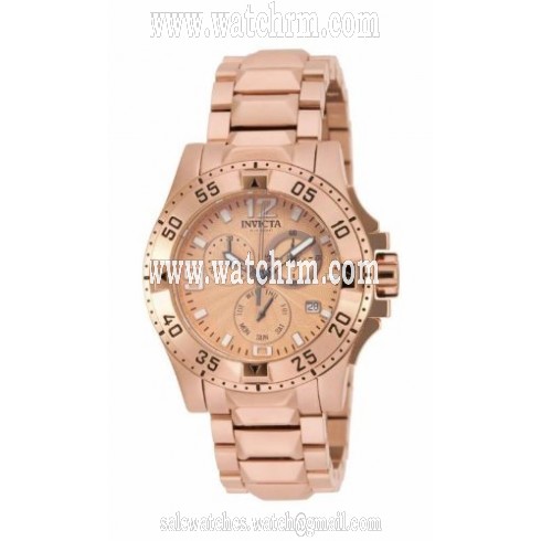 Invicta Excursion Chronograph Rose Dial Rose Gold-tone Ladies Watch 16103