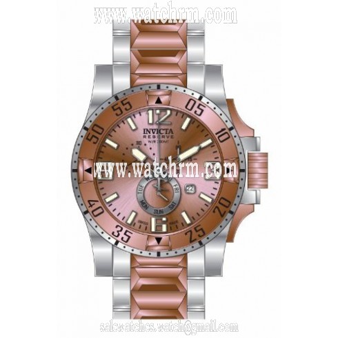 Invicta Excursion Chronograph Rose Dial Two-tone Mene Watch 15334
