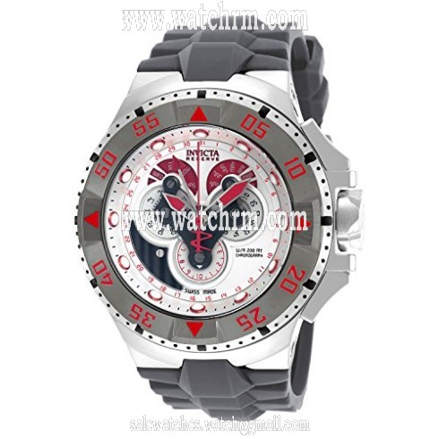 Invicta Excursion Chronograph Silver Dial Grey Polyurethane Men's Watch 18561