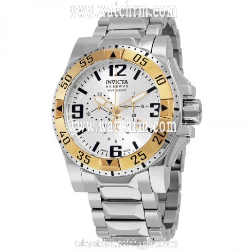 Invicta Excursion Chronograph Silver-tone Dial Stainless Steel Men's Watch 14039