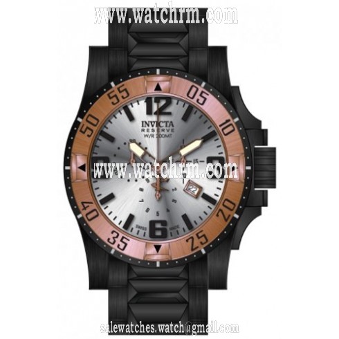 Invicta Excursion Chronograph Silver-dial Rose-tone PVD Men's Watch 14038