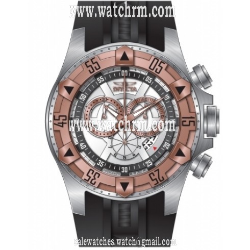 Invicta Excursion Chronograph Silver-tone Dial Rose-tone PVD Men's Watch 12696