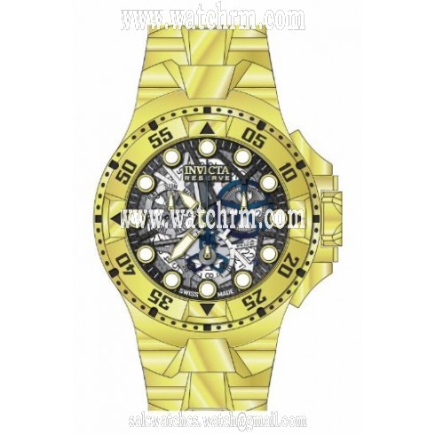Invicta Excursion Chronograph Skeleton Dial Gold Ion-plated Men's Watch 15979