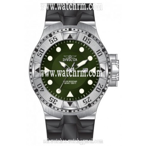 Invicta Excursion Green Dial Black Silicone Men's Watch 14436