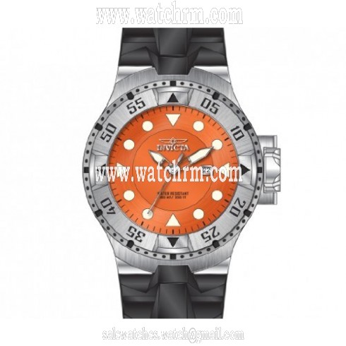 Invicta Excursion Orange Dial Black Silicone Men's Watch 14437