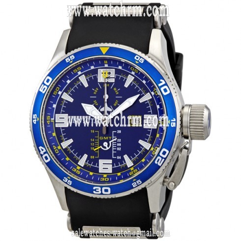 Invicta Flight Collection Black Dial Black Rubber GMT Men's Watch 1757