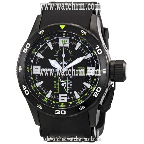 Invicta Flight Collection Black Dial Black Rubber GMT Men's Watch 1759