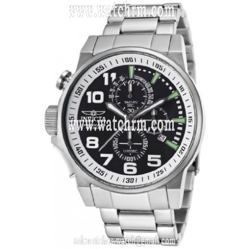 Invicta Force Chronograph Black Dial Stainless Steel Men's Watch 14955