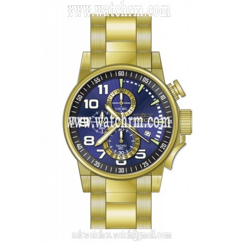 Invicta Force Chronograph Blue Diasl Gold-plated Men's Watch 17417