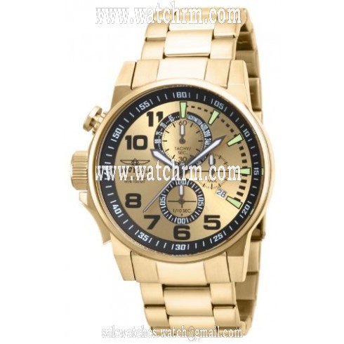 Invicta Force Chronograph Gold and Black Dial Gold Ion-plated Men's Watch 14958