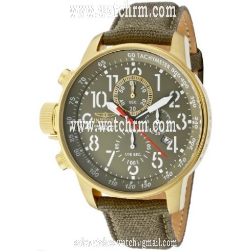 Invicta Force Chronograph Olive Green Gold-tone Stainless Steel Men's Watch 1876