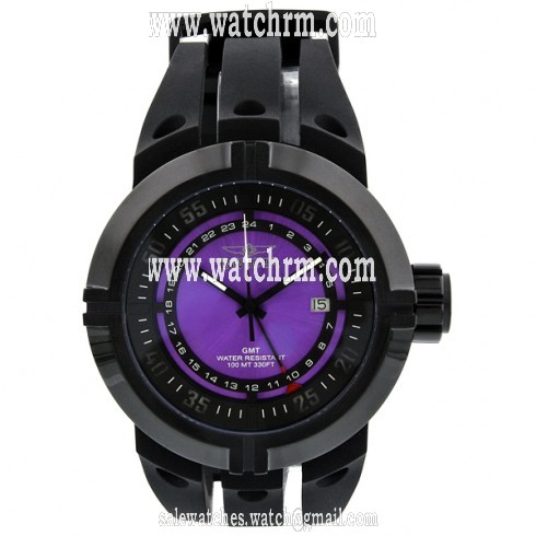 Invicta Force Collection Contender GMT Pink Dial Polyurethane Men's Watch 0836