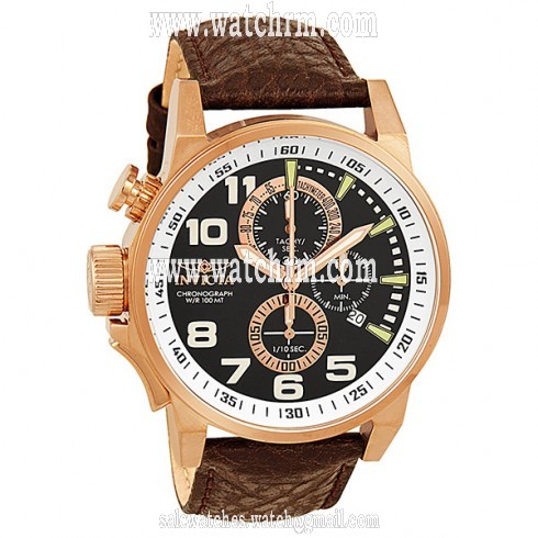 Invicta Force Lefty Chronograph Black Dial Rose Gold-Tone Men's Watch 13056