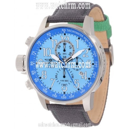 Invicta Force Lefty Crown Chronograph Blue Dial Stainless Steel Men's Watch 12077