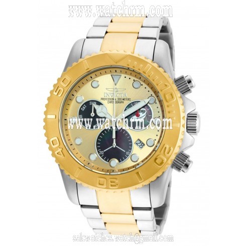 Invicta Gold tone Dial Men's Chronograph Watch 20348